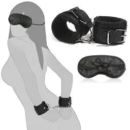 Produktbild: BDSMYOU Handschellen Sex Bett Plüsch & Augenmaske,Bondageset Fessel Set,Handcuffs Handfesseln & Augenbinde Sex Bett,BDSMs Spielzeug Hart,Fesseln Sex Set,BDSMs Fesseln Set,Sex Spielzeug Beide