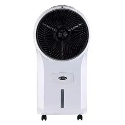 Produktbild: BE COOL Luftkühler mit Wasserkühlung, 3 in 1 Verdunstungskühler, Luftbefeuchter, Ventilator, 3 Stufen, 5 Liter Wassertank, 45 Watt, 1050 m³/h, Timer, Fernbedienung, Weiß/Schwarz