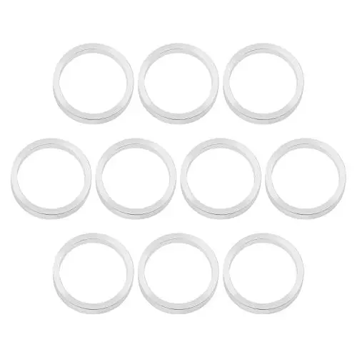 Produktbild: Be In Your Mind 10 Stück Fahrrad Kettenblattbolzen Distanzscheiben Unterlegscheibe Aluminiumlegierung Doppelring Zu Einzeldichtung für Fahrrad Headset Kettenblatt, 2 Mm Dicke 10 Mm Innendurchmesser