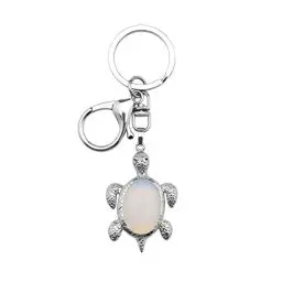 Produktbild: Be In Your Mind Opal Meeresschildkröte Anhänger Charm Schlüsselanhänger mit Karabinerverschluss für Geldbörse Rucksack Handtasche Handy