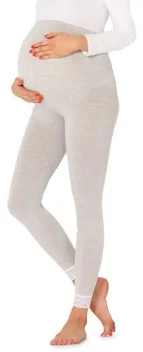 Produktbild: Be Mammy Damen 7/8 Umstandsleggings BE20-262(Melange,4XL)