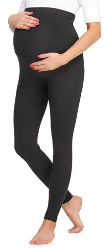 Produktbild: Be Mammy Damen Lange Umstandsleggings BE20-257(Schwarz, M)
