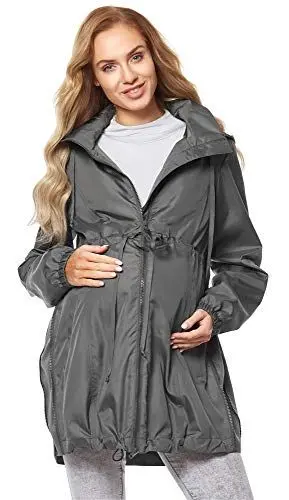 Produktbild: Be Mammy Damen Parka Übergangsjacke Herbstjacke Umstandsjacke BE20-213 (Grau, 42)