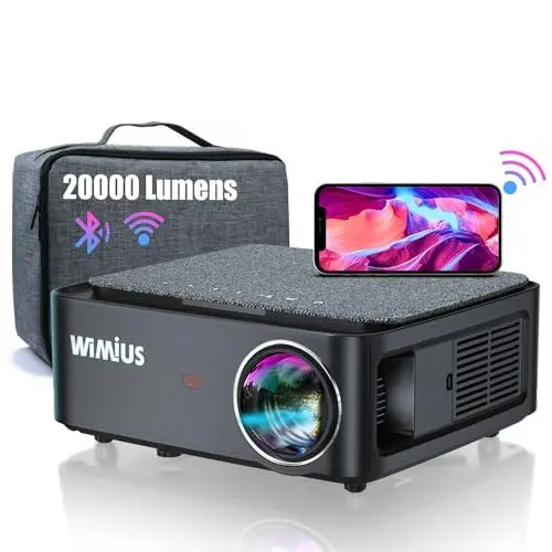 Produktbild: Beamer, Full HD 1080P 25000 Lumen Beamer 5G WiFi Bluetooth Beamer Unterstützung 4K Video, LED Heimkino Video Beamer 300 '' Display, kompatibel mit Fire Stick,Smartphone,PS5 Projektor
