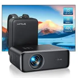 Produktbild: Beamer<strong>Autofokus/Trapezkorrektur:</strong>  25000 Lumen WiFi6 Bluetooth Full HD 1080P Beamer Unterstützt 4K, 4P/4D Trapezkorrektur 50% Zoom 300 '' LED Heimkino Video Beamer, für Fire Stick/PS5 Handy Projektor
