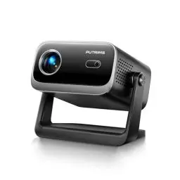 Produktbild: Beamer<strong>Elektrischer Fokus/Auto Trapezkorrektur:</strong>  WiFi Bluetooth Tragbarer Mini Projektor Full HD 1080P unterstützt, staubdichter LED Beamer 145° Drehbarer 50% Zoom für Heimkino/Outdoor Handy Beamer