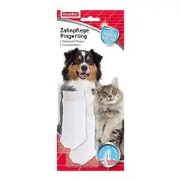 Produktbild: BEAPHAR - Zahnpflege Fingerling Für Hunde Und Katzen - Gründliche Zahnreinigung - Bekämpft Plaque - Gepflegtes Gebiss - 2 Stück