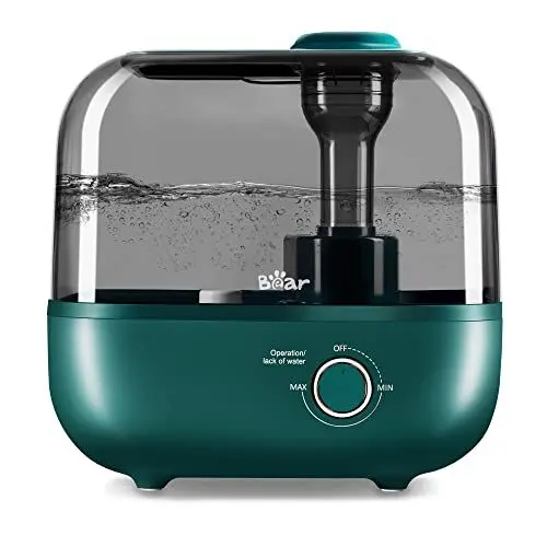 Produktbild: BEAR 5L Top-Füllung Luftbefeuchter, 28dB Ultraleise für Babys und Pflanzen, 35 Stunden Laufzeit, Mit Aromatherapie-Tablett, 360° Dehbarer Dampfdüse, Automatischer Abschaltung, Polypropylen