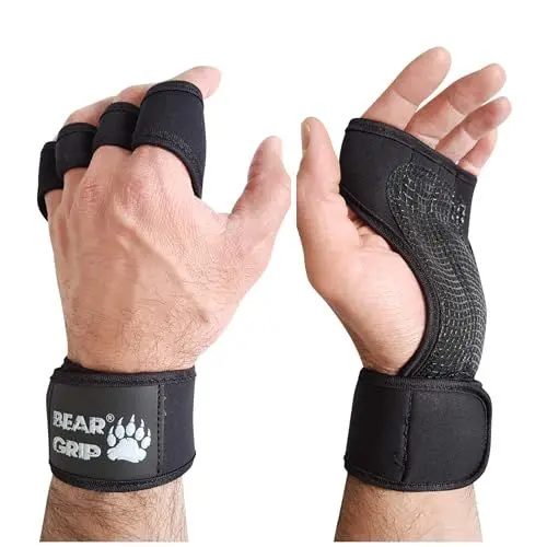 Produktbild: BEAR GRIP - Offene Trainingshandschuhe für Crossfit, Bodybuilding, Kallisthenik, Powerliftin (XS)