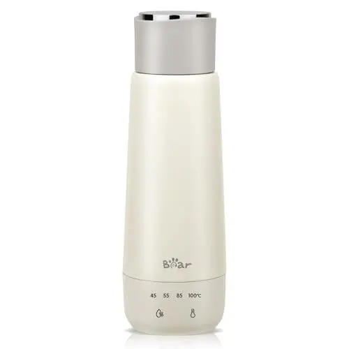 Produktbild: Bear 300ml elektrischer Wasserkocher, 3-in-1 Reise-elektrischer Wasserkocher, Doppelschicht 304 Edelstahlliner, tragbarer kleiner schneller Heizungsisolierungsbecher(Doppeltaste)