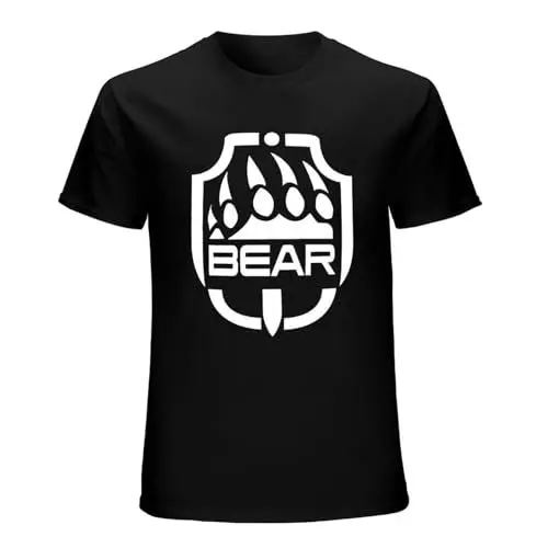 Produktbild: Bear Emblem Escape from Tarkov Men T-Shirt Printed Camiseta Black Tee Top 3XL