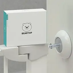 Produktbild: BEARTOP Wandschutz | Für Türgitter und Treppengitter | Absperrgitter zum Klemmen | Ohne Bohren & Werkzeug | Sicherheit Schutz für Baby, Kind, Haustier, Hund | Weiß | 4 Stück | Rund