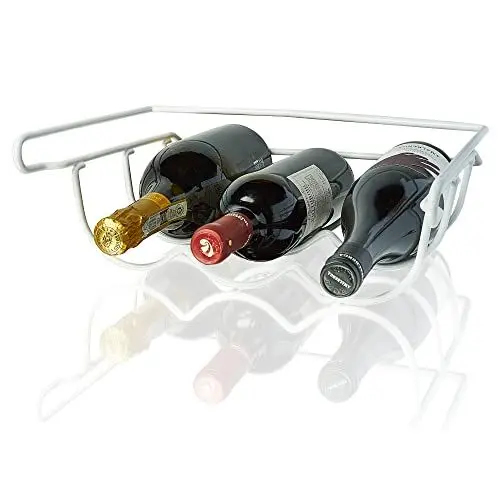 Produktbild: BEARTOP Weinregal | Flaschenregal | Weinflaschenhalter für Kühlschrank oder Regal | Weinregal Metall | Rostfrei | Flaschenhalter Kühlschrank | Passt für bis zu 3 Flaschen