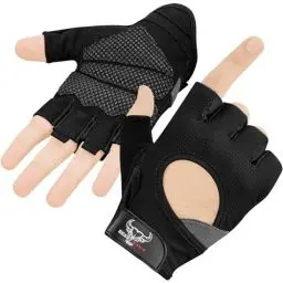 Produktbild: BEAST RAGE Gewichtheberhandschuhe für Männer und Frauen, Gym Handschuhe für Crossfit.Atmungsaktiv,rutschfest Silikon gepolsterte Handfläche Schutz Trainingshandschuhe für Gewichtheben
