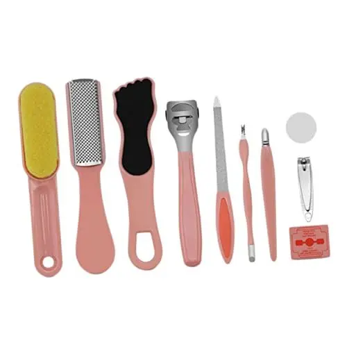 Produktbild: Beatifufu Fußpflegegerät Pediküre Satz Mit Fußfeile Aus Edelstahl Zum Entfernen Von Hornhaut Und Harter Haut Für Professionellen Und Privaten Gebrauch