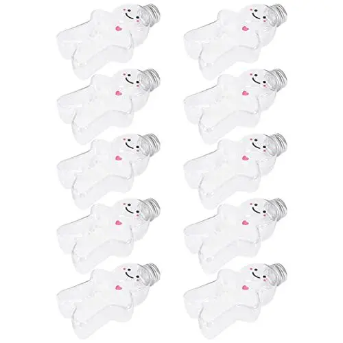 Produktbild: Beatifufu 10st Weihnachtliche Trinkflasche Getränkeflaschen Saftkaraffe Snacks Flasche Weihnachtsplätzchen Party-wasserflaschen Teeflasche Mini-saftflaschen Urlaubsflasche Das Haustier