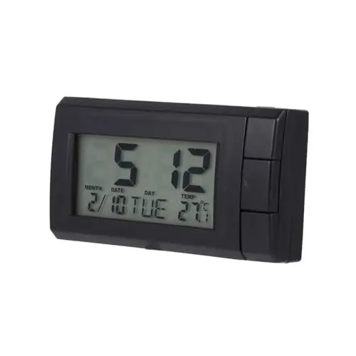 Produktbild: Beatifufu 1Stk Auto-Thermometer Mini-Thermometer Fahrzeug Digitaluhr Uhr für das Armaturenbrett eines Autos auto autokalender digitales Thermometer Auto Dash Uhr Nachtlichtuhr Abs