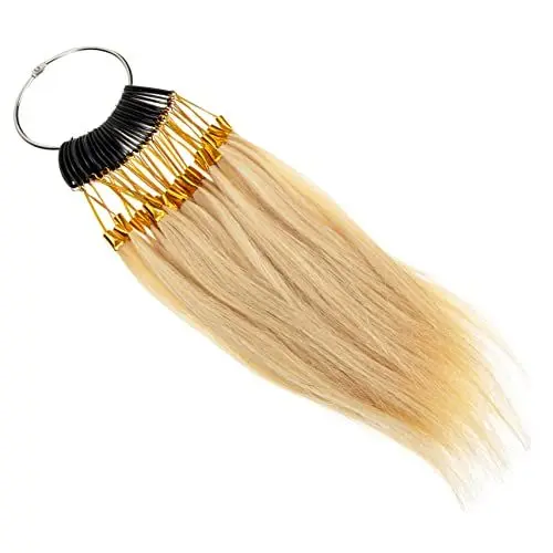 Produktbild: Beatifufu Haarverlängerung Echthaar Mit Haarprobe Zum Färben Farbkreisdiagramm Haarproben Für Salonbedarf