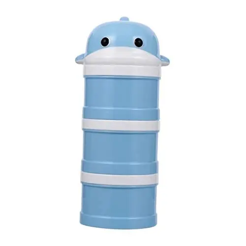 Produktbild: Beatifufu 1 Stück 3 Milchpulver Box Formel-spenderflasche Milchpulverbehälter Formelspenderbehälter Behälter Für Milchpulver Lagerung Von Babynahrung Werkzeug Zum Füttern Von Babys Pp Blue