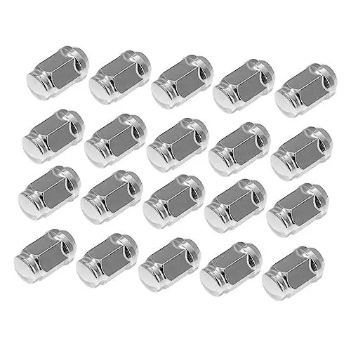 Produktbild: Beatifufu 20 Stücke Universal 12x1.5 Feste Auto Radmutterkappen Auto Nabe Schraube Abdeckung Bolzenfelgen Kompatibel Für (Silber)