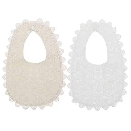 Produktbild: Beatifufu Baumwolle Spitze Speichel Handtuch Baby Bandana Sabbern Lätzchen Drool Lätzchen Welle Musselin Lätzchen