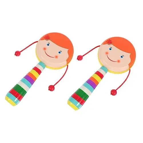 Produktbild: Beatifufu Musikspielzeug Holzspielzeug Cartoon-design Rasselspielzeug Handrassel Babyrassel