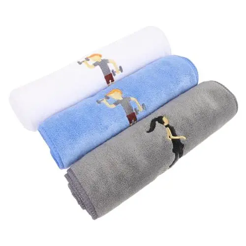 Produktbild: Beatifufu Fitness-handtuch-set 3-teilig Für Sport Fitness Workout Yoga Schnelltrocknend Zur Schweißabsorption