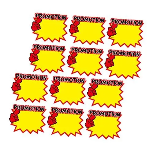 Produktbild: Beatifufu 50 Stücke Einzelhandel Zeichen Garage Verkauf Tags Einzelhandel Shop Display Zeichen Blank