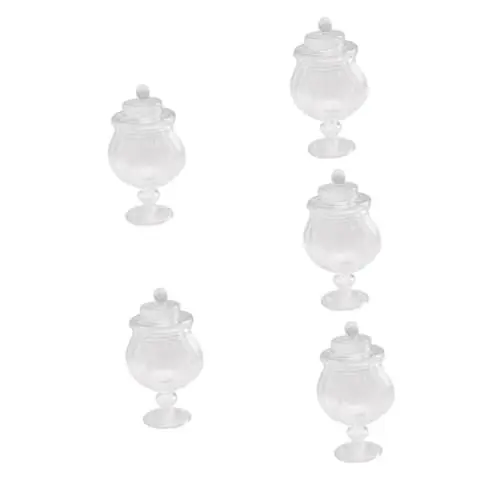 Produktbild: Beatifufu 5 Stück Miniatur-dekorgläser Aus Glas Für Mini- Und Handwerksdisplay Im Maßstab 1/12