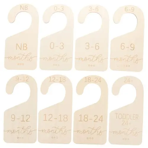 Produktbild: Beatifufu 8 Stück Schrankteiler In Babygröße Schrankteiler Für Babyschrank Holzteiler Babykleidungsteiler Holzschrankteiler Babybedarf Babykleidung Schrankteiler Babybedarf