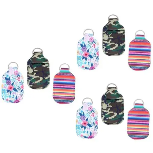 Produktbild: Beatifufu Flasche Schlüsselanhänger Leere Seifenspender 9 Stk Flaschenabdeckung Für Schlüsselbundträger Für Lotionen Halter Schlüsselanhänger Tragbare Aufbewahrungstasche Neopren
