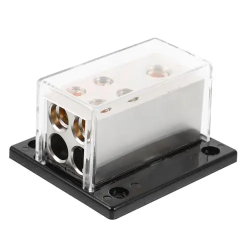 Produktbild: Beatifufu Auto Audio Modifikation Autos Kfz Verteilerblock Splitter Für Auto Audio Auto Verstärker Verteilung Masse Verteilerblock Heim Audio Verstärker Auto Audio Splitter