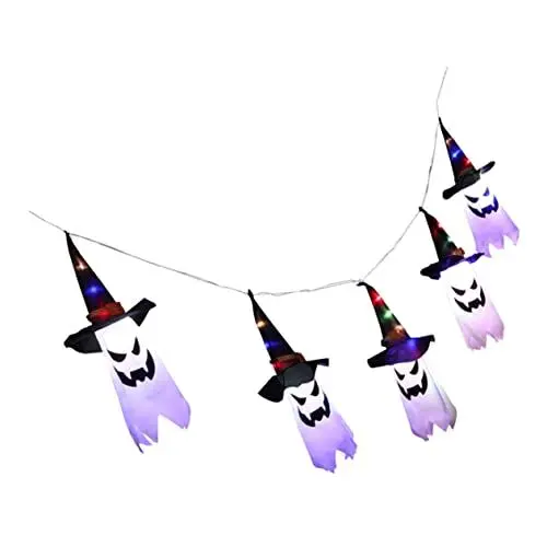 Produktbild: Beatifufu Halloween Deko Geister Fenster Lichterkette Für Party Dekoration