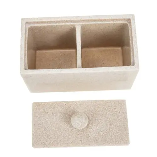 Produktbild: Beatifufu Kosmetik Aufbewahrungsbox Für Wattestäbchen Und Wattepads Organizer Mit Abnehmbarem Trennstück Staubschutzdeckel Für Badezimmer Und Schminktisch