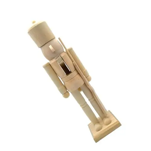 Produktbild: Beatifufu Unfertige Nussknacker Figur Zum Dekorieren Weihnachtsornament Für Kreative Bastelprojekte Für Zuhause Restaurant Und Geschäfte