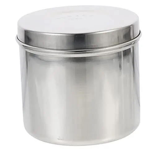 Produktbild: Beatifufu Wattestäbchen Salbendose Metallklammern Mehlspender Kaffeebohnenspender Baumwollbehälter Make-Up Aufbewahrungsbox Wattebällchenhalter Salbendose Edelstahldose Gazedose Edelstahl