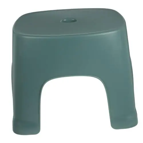 Produktbild: Beatifufu niedriger Hocker Stool badezimmerhocker WC-Schemel Badewannenfußbank Toilettenschemel kein Stuhlgang klappbarer Fußhocker Kotstuhl Toilettenhocker Fußhocker für zu Hause PVC Green