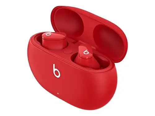 Produktbild: Beats Studio Buds – Komplett kabellose Bluetooth In-Ear Kopfhörer mit Noise-Cancelling – schweißbeständige, kompatibel mit Apple und Android, Bluetooth der Klasse 1, integriertes Mikrofon Rot