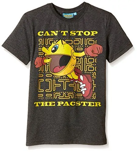 Produktbild: Beats & More Jungen Pacman The Pacster T-Shirt, Grau, 122 (Herstellergröße: 122/128)