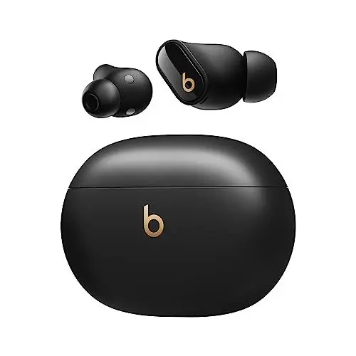 Produktbild: Beats Studio Buds + (2023) – Komplett kabellose Noise Cancelling In-Ear Kopfhörer, verbesserte Apple & Android Kompatibilität, eingebautes Mikrofon, Schweiß-beständige Bluetooth - Schwarz/Gold