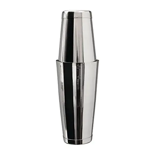 Produktbild: Beaumont Mezclar Tin-on-Tin Boston Cocktail Shaker, Edelstahl, hochglanzpoliert, professionelles Barkeeper-Werkzeug, Bar-Restaurant-Kneipe oder Heimgebrauch, DF225