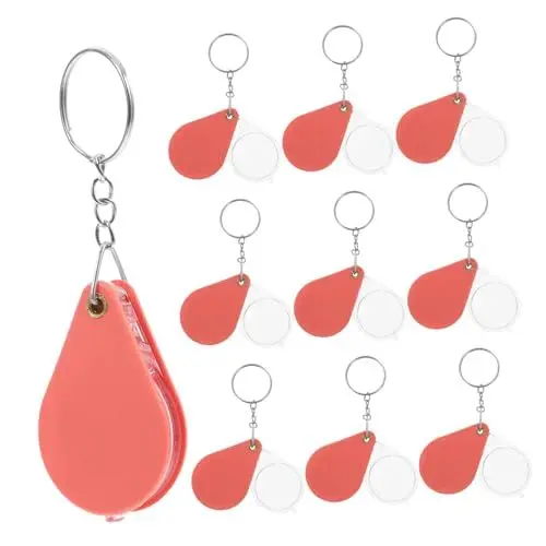 Produktbild: Beaupretty Schmucklupe 10-fache Tragbare Lupen Handlupe Mit Mini-schlüsselanhänger Für Das Handwerk