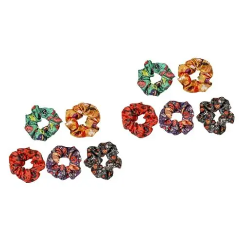 Produktbild: Beaupretty 10 Stk Halloween-haargummi Haargummis Seil Halloween-haarschmuck Für Frauen Accessoires Für Haare Halloween-pferdeschwanzhalter Zubehör Für Neugeborene Haarseile Haarbänder Stoff