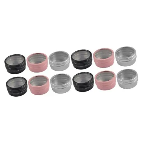 Produktbild: Beaupretty 12 Stk Nagelkunst-Aufbewahrungsbox Mini Leckerli Boxen Teelichthalter Schmuck Metallbehälter mit Deckel Aufbewahrungsbehälter für Bastelarbeiten kleiner Perlenorganisator runden