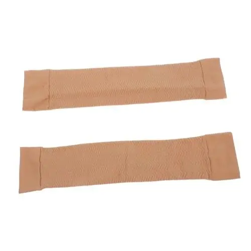Produktbild: Beaupretty 1 Paar Armschutz Armschoner Kompressionsärmel dünne Armschützer Armabdeckungen für Sonnenschutzmittel Armmanschetten für Männer arbeiten Schutzarmstulpen Arm Ärmel Nylon Beige