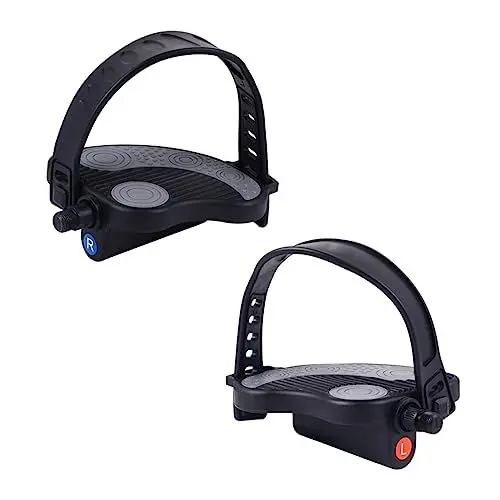 Produktbild: Beaupretty 1 Paar Pedale Fahrrad Heimtrainer Flache Form Wäscheeimer aus Metall tragbares Heimtrainer Fußschlaufen für Heimtrainer Pedal für Heimtrainer Sport Zubehör Band Fitness Plastik