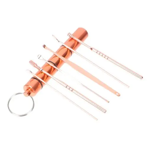 Produktbild: Beaupretty Tragbares Ohr-pick-set Aus Aluminiumlegierung 6-teiliges Ohrenschmalz-reinigungsset Aus Edelstahl Glatt