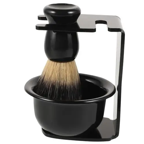 Produktbild: Beaupretty Herren Rasierset Schüssel Pflegeset Pinselständer Barbershop Pinsel Zum Rasieren