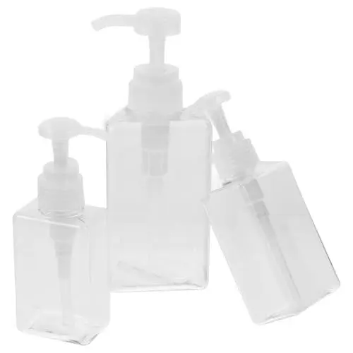 Produktbild: Beaupretty 1 Satz Reiseflasche Flasche Mit Lotionsspender Handseifenspender Leerflasche Duschgelspender rutschfest Shampoo Wasserspender Seifenbehälter Lotionspender Haustier Transparent 3st