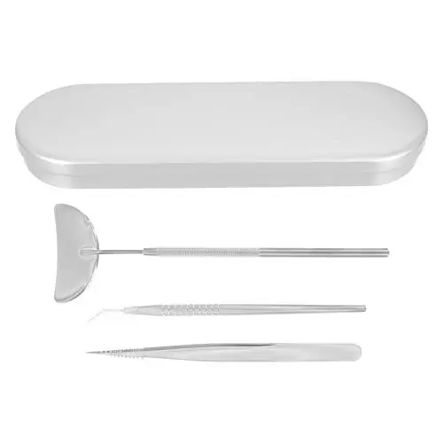 Produktbild: Beaupretty 1Set Home Gepfropfter Stick Enthält Rostfrei Pick-Up Make-Up Wimpernspiegel Mädchen Silber mit Augenwerkzeug Schönheitswerkzeug Verlängerungsbeutel Verlängerungen
